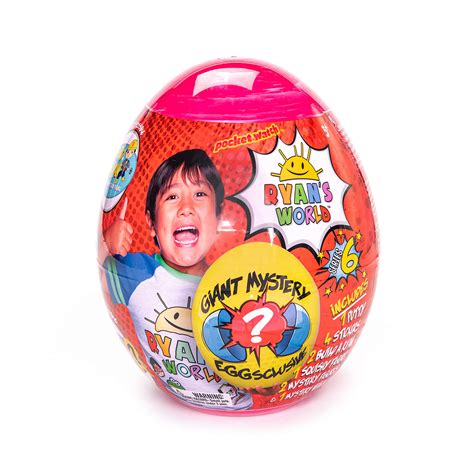 Buy RYAN'S WORLD Giant Mystery Egg Series 6, Filled with Surprises, 1 of 3 Color Variety New ...