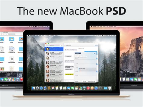 New Apple MacBook 2015 PSD – Download PSD