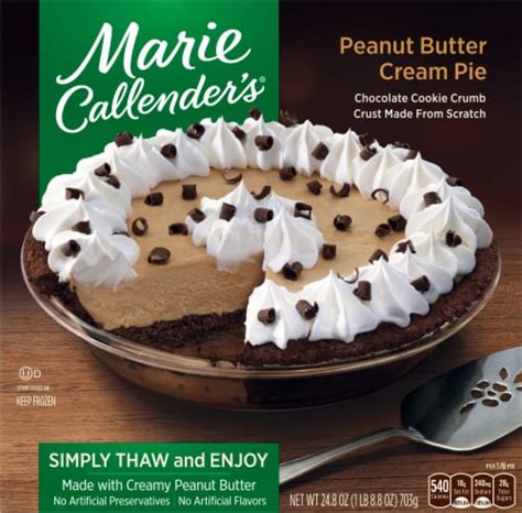 Marie Callender's® Peanut Butter Cream Pie Frozen Dessert, 24.8 oz - Kroger