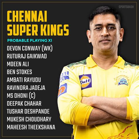 Rate Chennai Super Kings' lineup for IPL 2023 on the scale of 1-10! : r ...