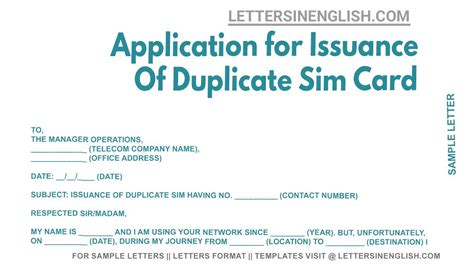 Airtel Duplicate Sim Card Request Letter Format - Infoupdate.org