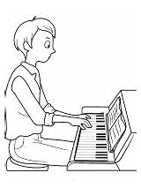 Piano Coloring Pages And Keyboard Musical Instruments sketch template