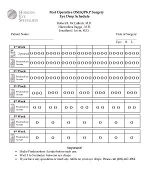 Cataract Surgery Eye Drops Chart: Complete with ease | airSlate SignNow