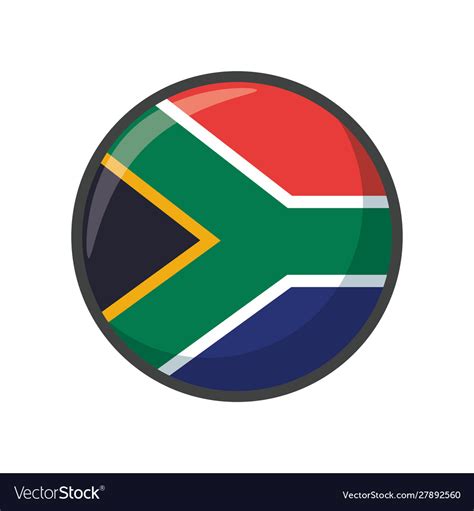 Isolated south africa flag icon block design Vector Image