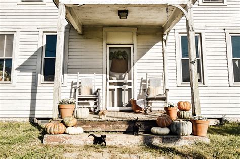 Fall Farmhouse Front Porch - Midcounty Journal