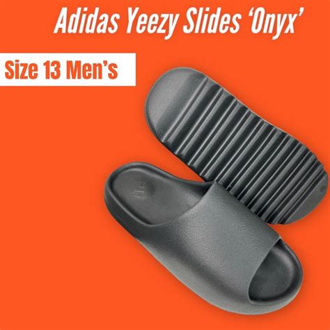 Adidas Yeezy Slides ‘Onyx’ Available • In Size 13... - Depop