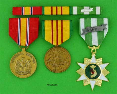 Vietnam Campaign, Service & National Defense Medals with mounted Ribbon Bar T1 | eBay