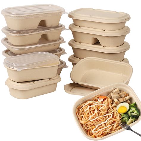 Buy XIAOHONG 50 Pack Disposable Food Containers, eco-friendly Food ...