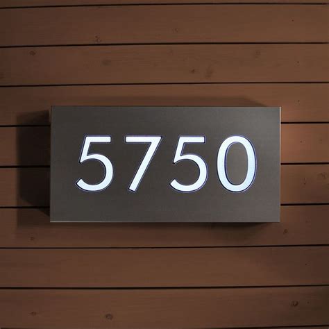 Lighted Address Sign, Address Plaque, Large Modern Personalized Marker Mail Box Numbers for ...