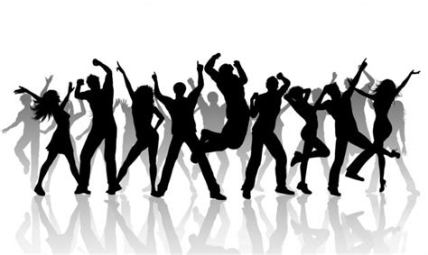 Free Vector | Silhouettes of people dancing