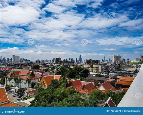 Another Temple from the Golden Mountain in Bangkok Stock Image - Image of district, town: 178358371