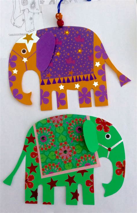 World Cultures - Decorated Indian Elephants. | Diwali activities, Printables free kids, India crafts