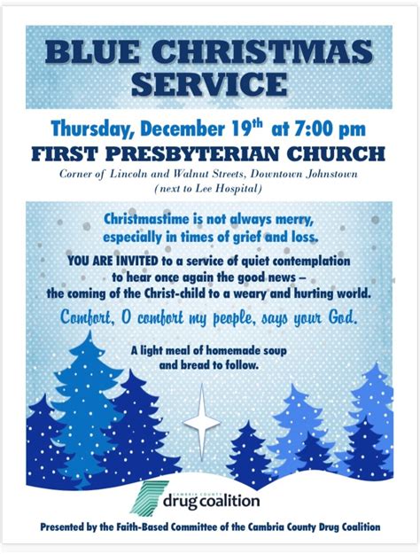 Blue Christmas Service - Cambria County Drug Coalition