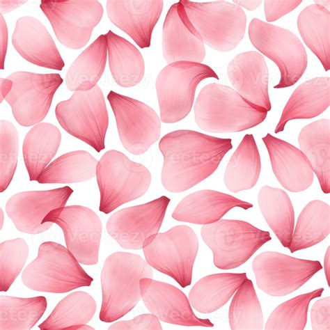 Watercolor pink rose petals seamless pattern background 13251059 PNG