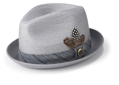 Montique H-1846 Mens Straw Matching Hat Grey - Abby Fashions