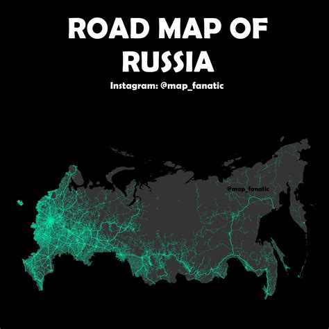 The transport network of Russia mapped - Vivid Maps