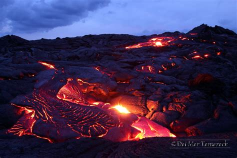 Lava Flowing into the Ocean, Big Island, Hawaii