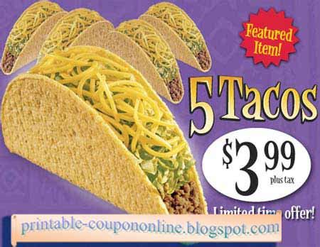 Printable Coupons 2021: Taco Bell Coupons