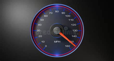 Speedometer MPH Fast stock illustration. Illustration of dial - 44682480