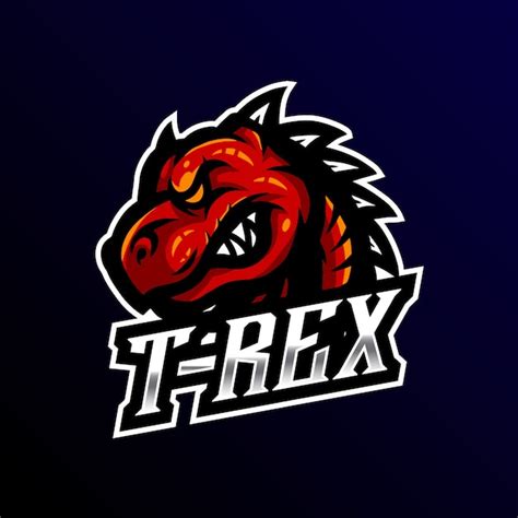 Premium Vector | T-rex mascot logo esport gaming