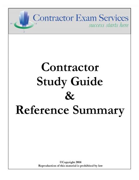 NASCLA CONTRACTOR EXAM STUDY GUIDE | Contractor Exam Services