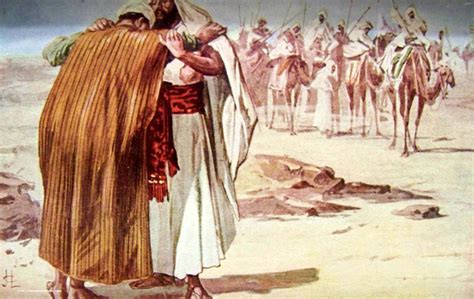 The meeting of Jacob and Esau Genesis 33