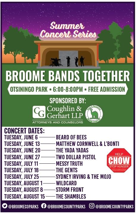 Broome Bands Together Returns to Otsiningo Park | Broome County