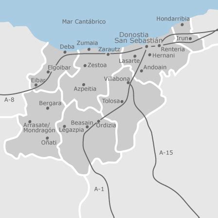 Mapa De Guipúzcoa | Mapa Europa