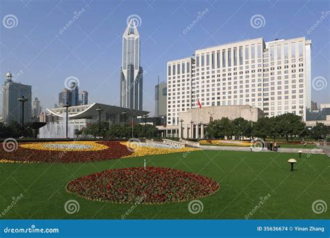 Shanghai People s Square stock photo. Image of shanghai - 35636674