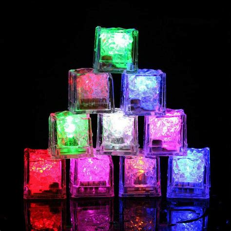 Samoii decorative multi-color LED Glow in the Dark ice cubes