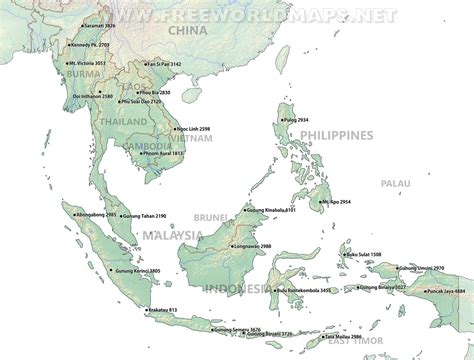 Geographical Map Of Southeast Asia Tzvwi - Large Map of Asia