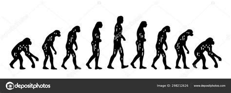 Theory evolution of man. From monkey to man. Vintage engraving Stock Vector by ©DenisPotysiev ...