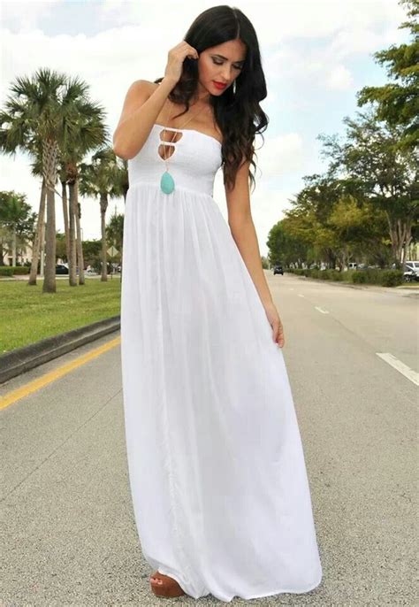 Long white beach dress | Long white beach dress, Beach white dress, Dresses