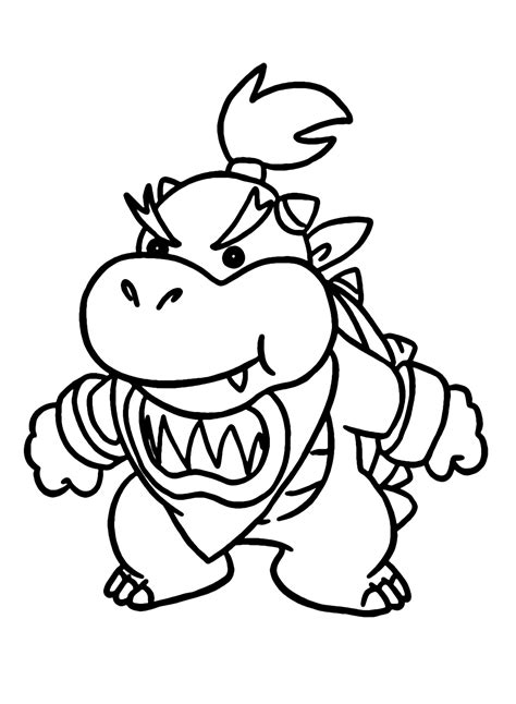 Bowser Junior Coloring Page - Free Printable Coloring Pages