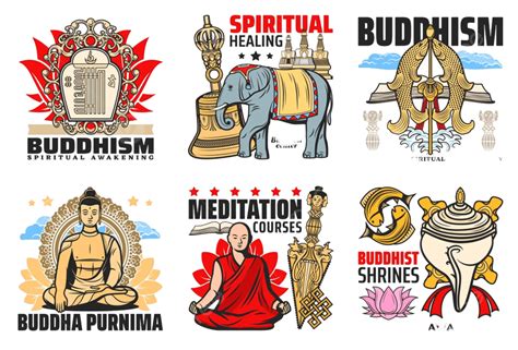 Buddha Temple Buddhism Vector Art PNG, Buddhism Religion Icons Icon Buddha, Knot, Symbols, Shell ...