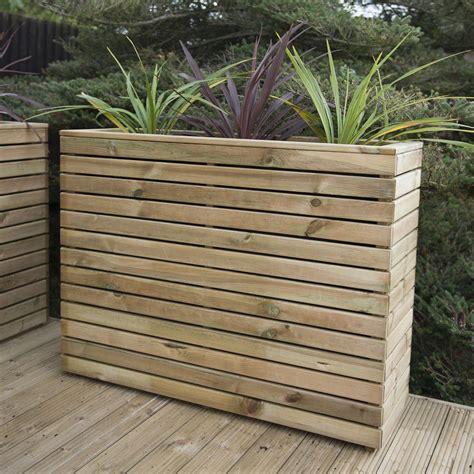 Tall Wooden Garden Planters Uk