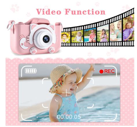 20mp1080p Kids Selfie Video Camera For Toddler 3 To 12 Year Old ...