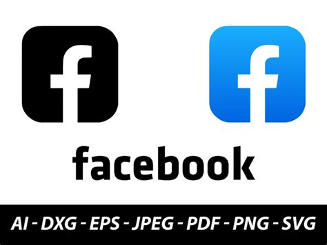 Facebook Logo, Facebook Digital File, Facebook Svg, Sticker Making ...