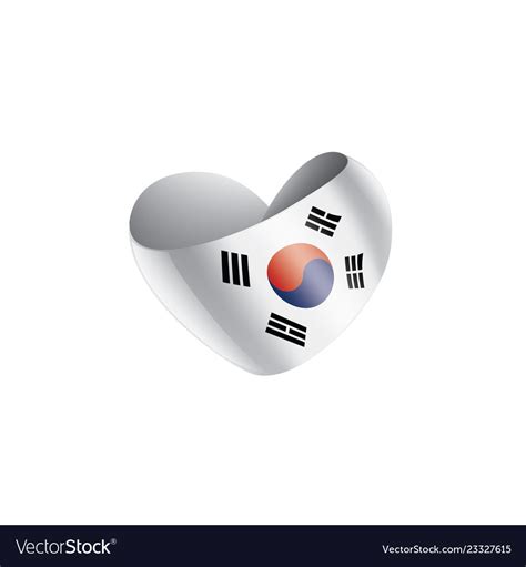 South korean flag on a white Royalty Free Vector Image