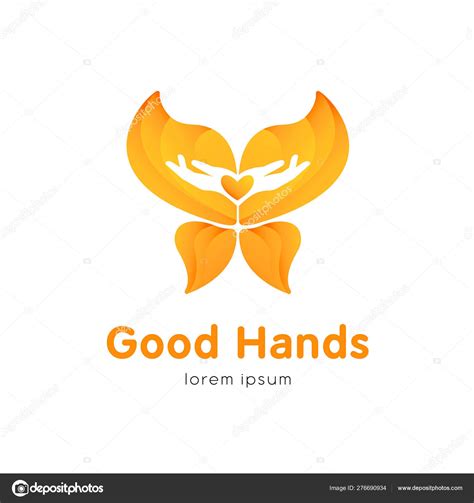 Good hands logo design with butterfly Stock Vector Image by ©nutalina ...