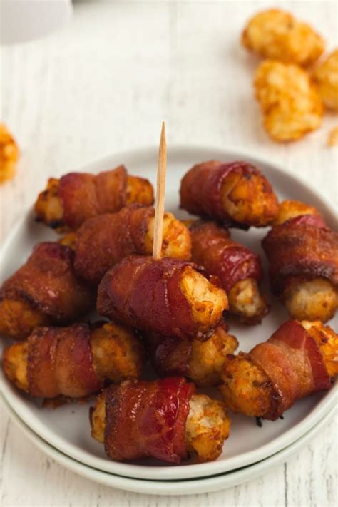 Air Fryer Bacon Wrapped Tater Tots | Air Frying Foodie