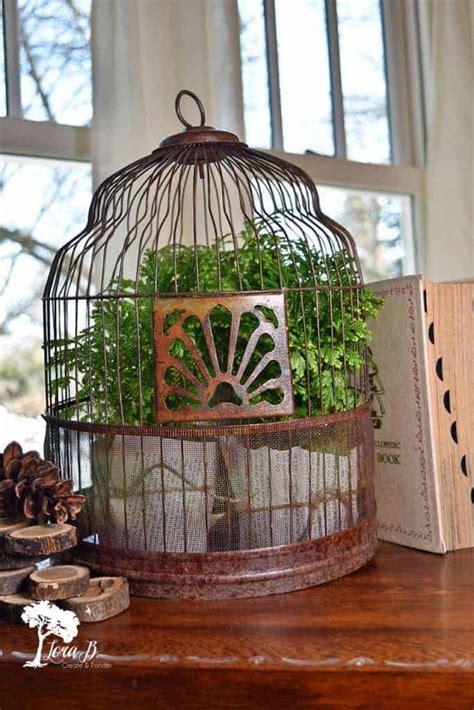 12 Creative Ways to Decorate With A Vintage Birdcage - Lora Bloomquist~Create & Ponder