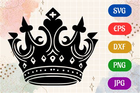 Crown | Black and White Logo Vector Art Graphic by Creative Oasis ...