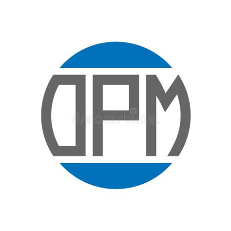 OPM Letter Logo Design on White Background. OPM Creative Initials Circle Logo Concept Stock ...