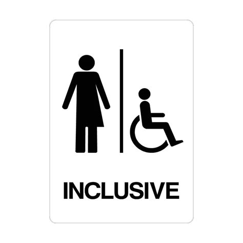 Inclusive Disabled Toilet Sign