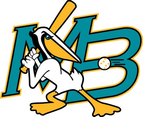 Myrtle Beach Pelicans Logo - Primary Logo - Carolina League (CRL ...