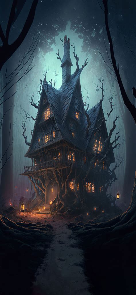 Witch House Forest Aesthetic Wallpaper - Witch Wallpaper Phone