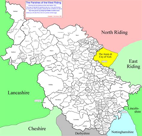 Useful when determining where your Yorkshire ancestors lived. WRYParishes.gif (2755×2645) | Map ...