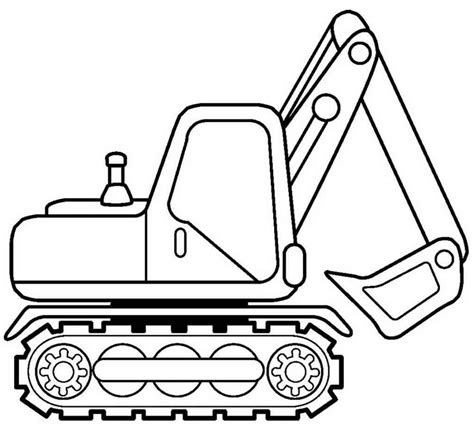 Excavator Free For Kids coloring page - Download, Print or Color Online for Free