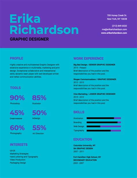 Colorful Resume - Venngage